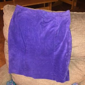 Leather purple pencil skirt size 14